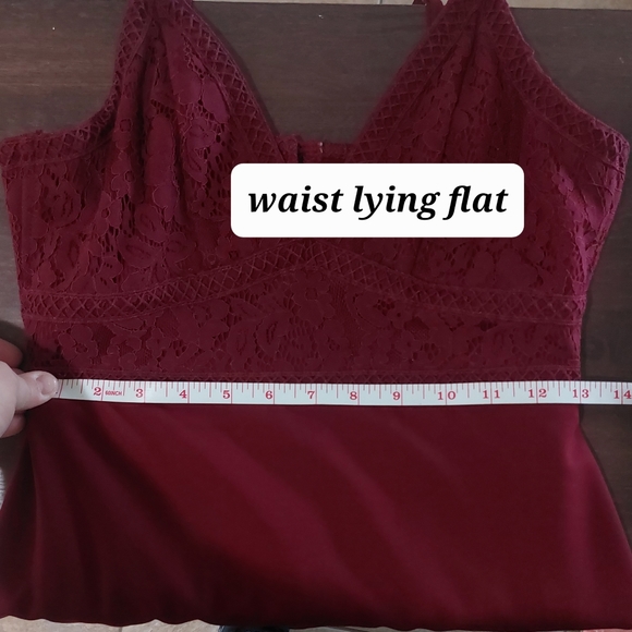 Lulu's Late Night Snack Wine Red Lace Backless Bodycon Event Dress Womens Small - Picture 11 of 14